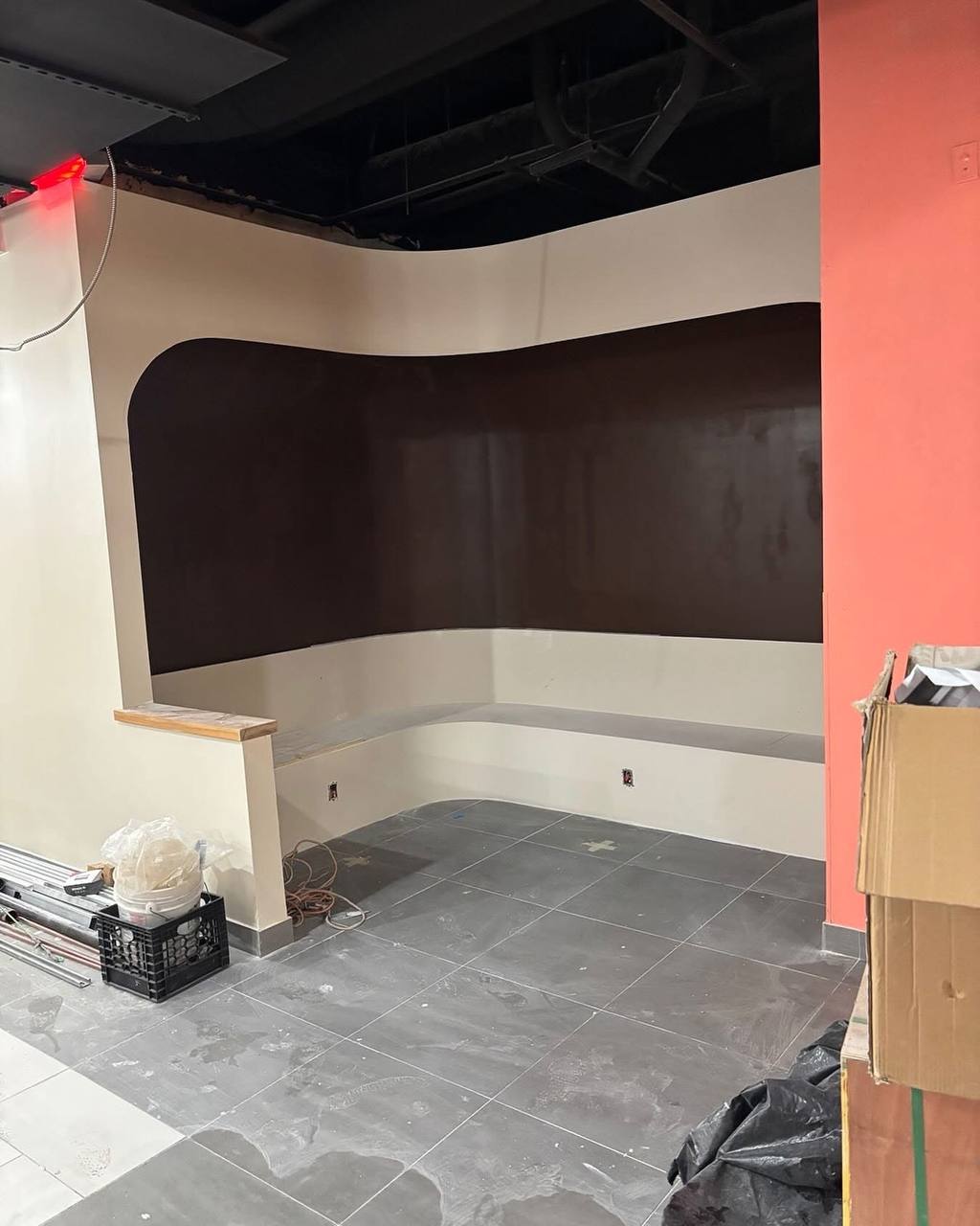 Completed custom interior construction and finishing project